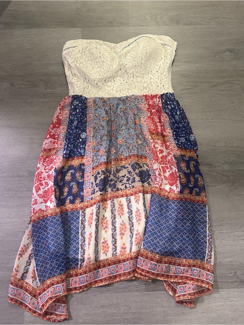 Patchwork Print Dress